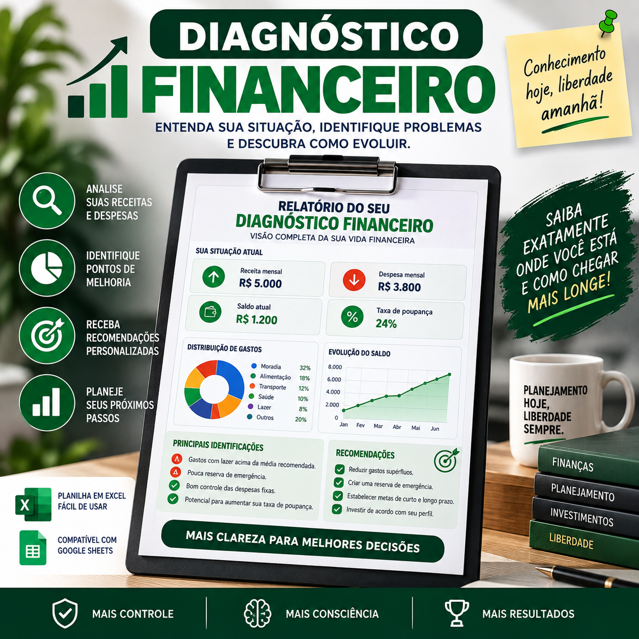 Capa do bônus 4: Diagnóstico Financeiro
